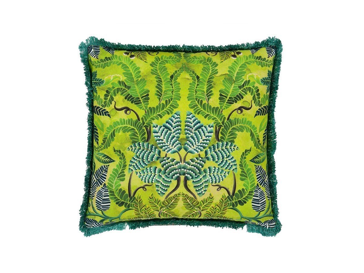 【デザイナーズ ギルド/DESIGNERS GUILD / GOODS】のBrocart Decoratif Embroidered Cushion / ブロケード デコラティヴ エンブロイダード クッション 50 × 50cm インテリア・キッズ・メンズ・レディースファッション・服の通販 founy(ファニー) 　送料無料　Free Shipping　クッション　Cushion, Throw Pillow　パターン　Pattern, Design Print　フェザー　Feather, Feather Detail　フリンジ　Fringe, Tassel　プリント　Print, Printed Pattern　人気　Popular, Best Seller　ホーム・キャンプ・アウトドア・お取り寄せ　Home Living / Home & Lifestyle / Camping Gear / Outdoor Camping　家具・インテリア　Home Furniture & Interior. Stylish & Functional Living Spaces　その他 インテリア雑貨、家具　Home Decor & Furniture Extras　ライム(裏面)|ID: prp329100004025336 ipo3291000000030173616