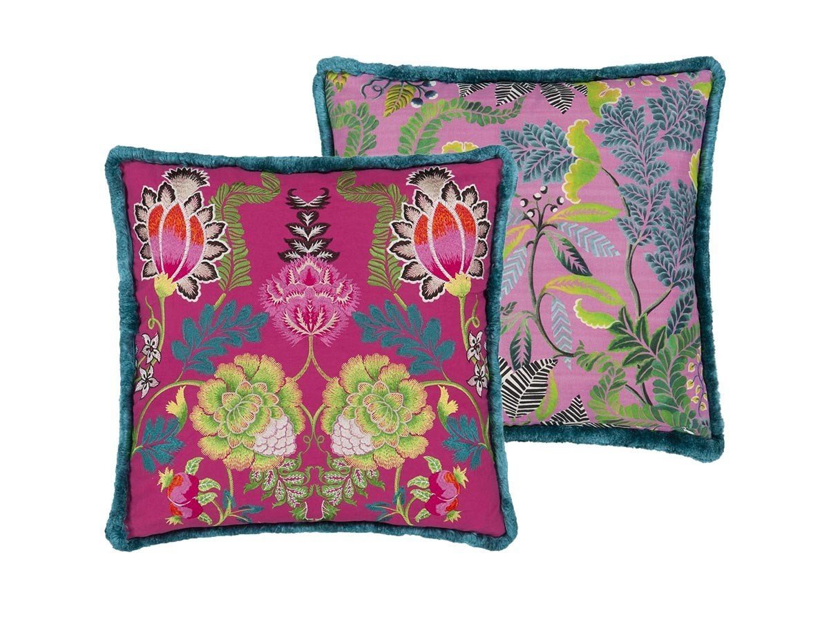 【デザイナーズ ギルド/DESIGNERS GUILD / GOODS】のBrocart Decoratif Embroidered Cushion / ブロケード デコラティヴ エンブロイダード クッション 50 × 50cm インテリア・キッズ・メンズ・レディースファッション・服の通販 founy(ファニー) 　送料無料　Free Shipping　クッション　Cushion, Throw Pillow　パターン　Pattern, Design Print　フェザー　Feather, Feather Detail　フリンジ　Fringe, Tassel　プリント　Print, Printed Pattern　人気　Popular, Best Seller　ホーム・キャンプ・アウトドア・お取り寄せ　Home Living / Home & Lifestyle / Camping Gear / Outdoor Camping　家具・インテリア　Home Furniture & Interior. Stylish & Functional Living Spaces　その他 インテリア雑貨、家具　Home Decor & Furniture Extras　スリーズ|ID: prp329100004025336 ipo3291000000035326178