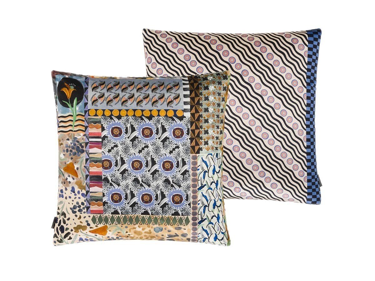 【デザイナーズ ギルド/DESIGNERS GUILD / GOODS】のChristian Lacroix Bohemian Rapsody Mosaique Cushion / クリスチャンラクロワ ボヘミアンラプソディ モザイク クッション 50 × 50cm インテリア・キッズ・メンズ・レディースファッション・服の通販 founy(ファニー) 　送料無料　Free Shipping　クッション　Cushion, Throw Pillow　ストライプ　Stripe, Striped Pattern　パターン　Pattern, Design Print　パッチワーク　Patchwork, Mixed Fabric　ファブリック　Fabric, Textile　フェザー　Feather, Feather Detail　プリント　Print, Printed Pattern　ベルベット　Velvet, Velvety　ボヘミアン　Bohemian, Ethnic Style　モザイク　Mosaic, Geometric Pattern　ホーム・キャンプ・アウトドア・お取り寄せ　Home Living / Home & Lifestyle / Camping Gear / Outdoor Camping　家具・インテリア　Home Furniture & Interior. Stylish & Functional Living Spaces　その他 インテリア雑貨、家具　Home Decor & Furniture Extras　-|ID: prp329100004025359 ipo3291000000035326304