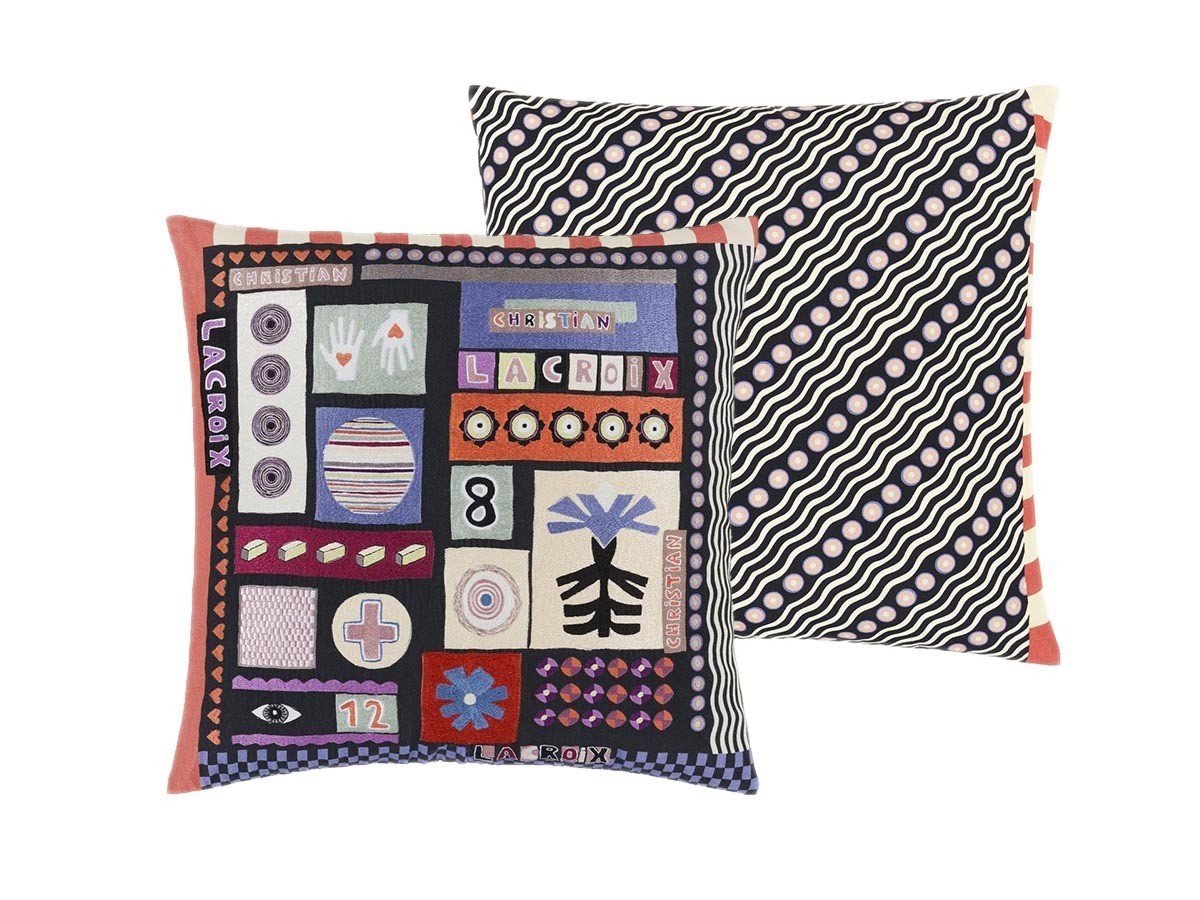 【デザイナーズ ギルド/DESIGNERS GUILD / GOODS】のChristian Lacroix Bloc Note Mosaique Cushion / クリスチャンラクロワ ブロックノート モザイク クッション 55 × 55cm 人気、トレンドファッション・服の通販 founy(ファニー) 　送料無料　Free Shipping　クッション　Cushion, Throw Pillow　グラフィック　Graphic, Graphic Design　サテン　Satin, Glossy Fabric　パターン　Pattern, Design Print　ファブリック　Fabric, Textile　フェザー　Feather, Feather Detail　ブロック　Block, Solid Block Pattern　プリント　Print, Printed Pattern　モザイク　Mosaic, Geometric Pattern　モチーフ　Motif, Design Theme　ホーム・キャンプ・アウトドア・お取り寄せ　Home Living / Home & Lifestyle / Camping Gear / Outdoor Camping　家具・インテリア　Home Furniture & Interior. Stylish & Functional Living Spaces　その他 インテリア雑貨、家具　Home Decor & Furniture Extras　 other-1|ID: prp329100004025362 ipo3291000000035326309