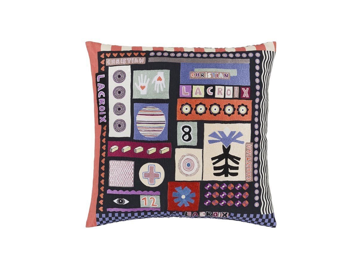 【デザイナーズ ギルド/DESIGNERS GUILD / GOODS】のChristian Lacroix Bloc Note Mosaique Cushion / クリスチャンラクロワ ブロックノート モザイク クッション 55 × 55cm インテリア・キッズ・メンズ・レディースファッション・服の通販 founy(ファニー) 　送料無料　Free Shipping　クッション　Cushion, Throw Pillow　グラフィック　Graphic, Graphic Design　サテン　Satin, Glossy Fabric　パターン　Pattern, Design Print　ファブリック　Fabric, Textile　フェザー　Feather, Feather Detail　ブロック　Block, Solid Block Pattern　プリント　Print, Printed Pattern　モザイク　Mosaic, Geometric Pattern　モチーフ　Motif, Design Theme　ホーム・キャンプ・アウトドア・お取り寄せ　Home Living / Home & Lifestyle / Camping Gear / Outdoor Camping　家具・インテリア　Home Furniture & Interior. Stylish & Functional Living Spaces　その他 インテリア雑貨、家具　Home Decor & Furniture Extras　|ID: prp329100004025362 ipo3291000000035326312