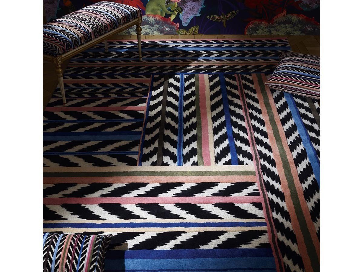 【デザイナーズ ギルド/DESIGNERS GUILD / GOODS】のChristian Lacroix Jaipur Stripe - Azur - Rug / クリスチャンラクロワ ジャイプールストライプ アジュール ラグ 人気、トレンドファッション・服の通販 founy(ファニー) 　ストライプ　Stripe　ファブリック　Fabric　ループ　Loop　ホーム・キャンプ・アウトドア・お取り寄せ　Home,Garden,Outdoor,Camping Gear　家具・インテリア　Home Furniture & Interior. Stylish & Functional Living Spaces　その他 インテリア雑貨、家具　Furniture, Interior, Others　other-2|ID: prp329100004025366 ipo3291000000031475526