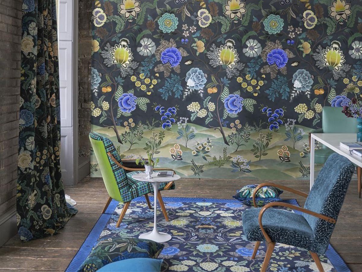 【デザイナーズ ギルド/DESIGNERS GUILD / GOODS】のBrocart Decoratif Rug / ブロケード デコラティヴ ラグ(インディゴ) 人気、トレンドファッション・服の通販 founy(ファニー) 　送料無料　Free Shipping　インディゴ　Indigo　パターン　Pattern　フェルト　Felt　プリント　Print　ホーム・キャンプ・アウトドア・お取り寄せ　Home,Garden,Outdoor,Camping Gear　家具・インテリア　Home Furniture & Interior. Stylish & Functional Living Spaces　その他 インテリア雑貨、家具　Furniture, Interior, Others　other-2|ID: prp329100004025374 ipo3291000000031475551