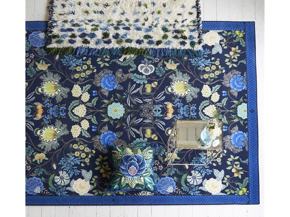 【デザイナーズ ギルド/DESIGNERS GUILD / GOODS】のBrocart Decoratif Rug / ブロケード デコラティヴ ラグ(インディゴ) 人気、トレンドファッション・服の通販 founy(ファニー) 　送料無料　Free Shipping　インディゴ　Indigo　パターン　Pattern　フェルト　Felt　プリント　Print　ホーム・キャンプ・アウトドア・お取り寄せ　Home,Garden,Outdoor,Camping Gear　家具・インテリア　Home Furniture & Interior. Stylish & Functional Living Spaces　その他 インテリア雑貨、家具　Furniture, Interior, Others　other-3|ID: prp329100004025374 ipo3291000000031475552