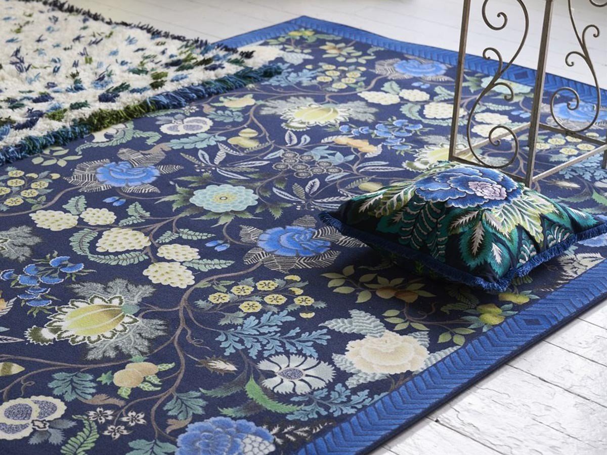 【デザイナーズ ギルド/DESIGNERS GUILD / GOODS】のBrocart Decoratif Rug / ブロケード デコラティヴ ラグ(インディゴ) 人気、トレンドファッション・服の通販 founy(ファニー) 　送料無料　Free Shipping　インディゴ　Indigo　パターン　Pattern　フェルト　Felt　プリント　Print　ホーム・キャンプ・アウトドア・お取り寄せ　Home,Garden,Outdoor,Camping Gear　家具・インテリア　Home Furniture & Interior. Stylish & Functional Living Spaces　その他 インテリア雑貨、家具　Furniture, Interior, Others　other-4|ID: prp329100004025374 ipo3291000000031475553