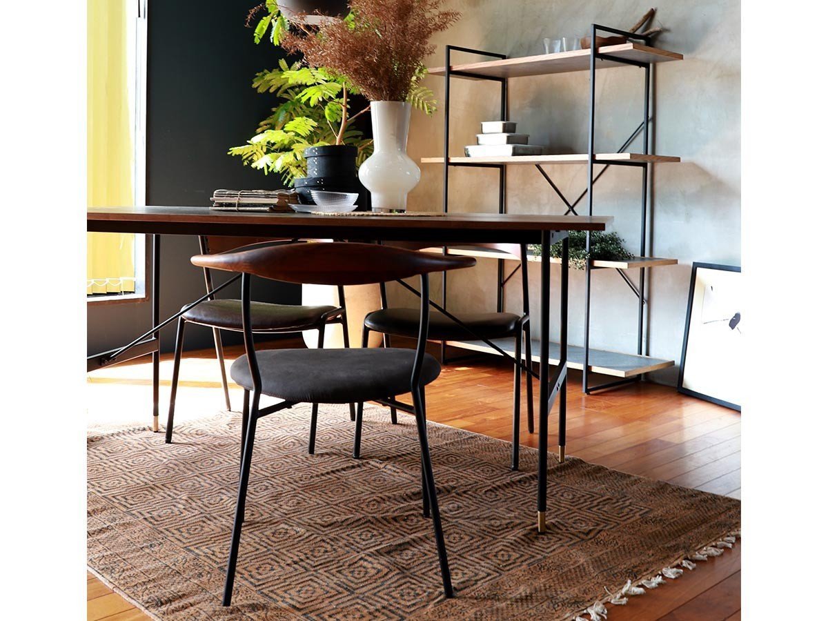 【アデペシュ/a.depeche / GOODS】のPOL 2way dining table 1450 / ポル 2ウェイ ダイニングテーブル 1450 ウォルナット インテリア・キッズ・メンズ・レディースファッション・服の通販 founy(ファニー) 　コンパクト　Compact　スリム　Slim　テーブル　Table　フィット　Fit　フレーム　Flame　モダン　Modern　ホーム・キャンプ・アウトドア・お取り寄せ　Home,Garden,Outdoor,Camping Gear　家具・インテリア　Furniture　テーブル　Table　ダイニングテーブル　Dining Table　参考イメージ|ID: prp329100004032597 ipo3291000000026799919