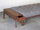 【松井木工/MATSUI MOKKO / GOODS】のSAJI FLATSOFA + DRAWER TABLE / サジ フラットソファ + ドロワーテーブル オプションのドロワーテーブルをご選択の場合、ソファ脚部と同素材でのご用意となります。|ID: prp329100004040218 ipo3291000000030172421