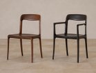 【フライミー ジャパン スタイル/FLYMEe Japan-Style / GOODS】のDINING CHAIR / ダイニングチェア #117115 左:本商品(ウォールナット)、右:同シリーズの「アームチェア(ダークグレー)」|ID: prp329100004045099 ipo3291000000034104484
