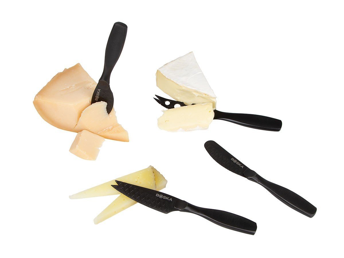 【ボスカ/BOSKA / GOODS】のMONACO+ MINI CHEESE KNIFE SET / モナコ+ ミニチーズナイフ 4本セット インテリア・キッズ・メンズ・レディースファッション・服の通販 founy(ファニー) 　コンパクト　Compact　ホーム・キャンプ・アウトドア・お取り寄せ　Home,Garden,Outdoor,Camping Gear　キッチン・ダイニング　Kitchen Dining　キッチン収納　Kitchen　ブラック|ID: prp329100004047591 ipo3291000000027114955