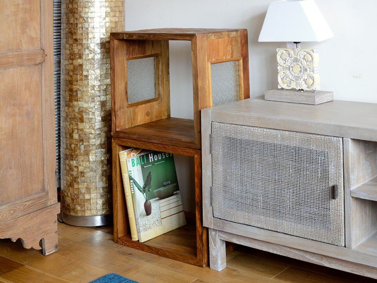 【カジャ/KAJA / GOODS】のUKKO Old Teak Cube Box / ウッコ チーク古材 キューブボックス インテリア・キッズ・メンズ・レディースファッション・服の通販 founy(ファニー) 　おすすめ　Recommend　ボックス　Box　ホーム・キャンプ・アウトドア・お取り寄せ　Home,Garden,Outdoor,Camping Gear　家具・インテリア　Furniture　収納家具・キャビネット　Storage Furniture　上:同シリーズの「サイドガラスタイプ」、下:本商品|ID: prp329100004048857 ipo3291000000031716773