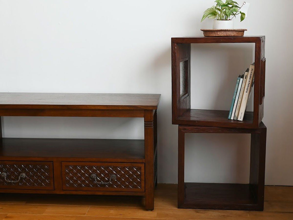 【カジャ/KAJA / GOODS】のUKKO Old Teak Wood Cube Box / ウッコ チーク古材 キューブボックス サイドガラスタイプ 人気、トレンドファッション・服の通販 founy(ファニー) 　おすすめ　Recommend　ガラス　Glass　ボックス　Box　ホーム・キャンプ・アウトドア・お取り寄せ　Home,Garden,Outdoor,Camping Gear　家具・インテリア　Furniture　収納家具・キャビネット　Storage Furniture　ラック・シェルフ　Rack Shelf　other-4|ID: prp329100004048863 ipo3291000000031461004