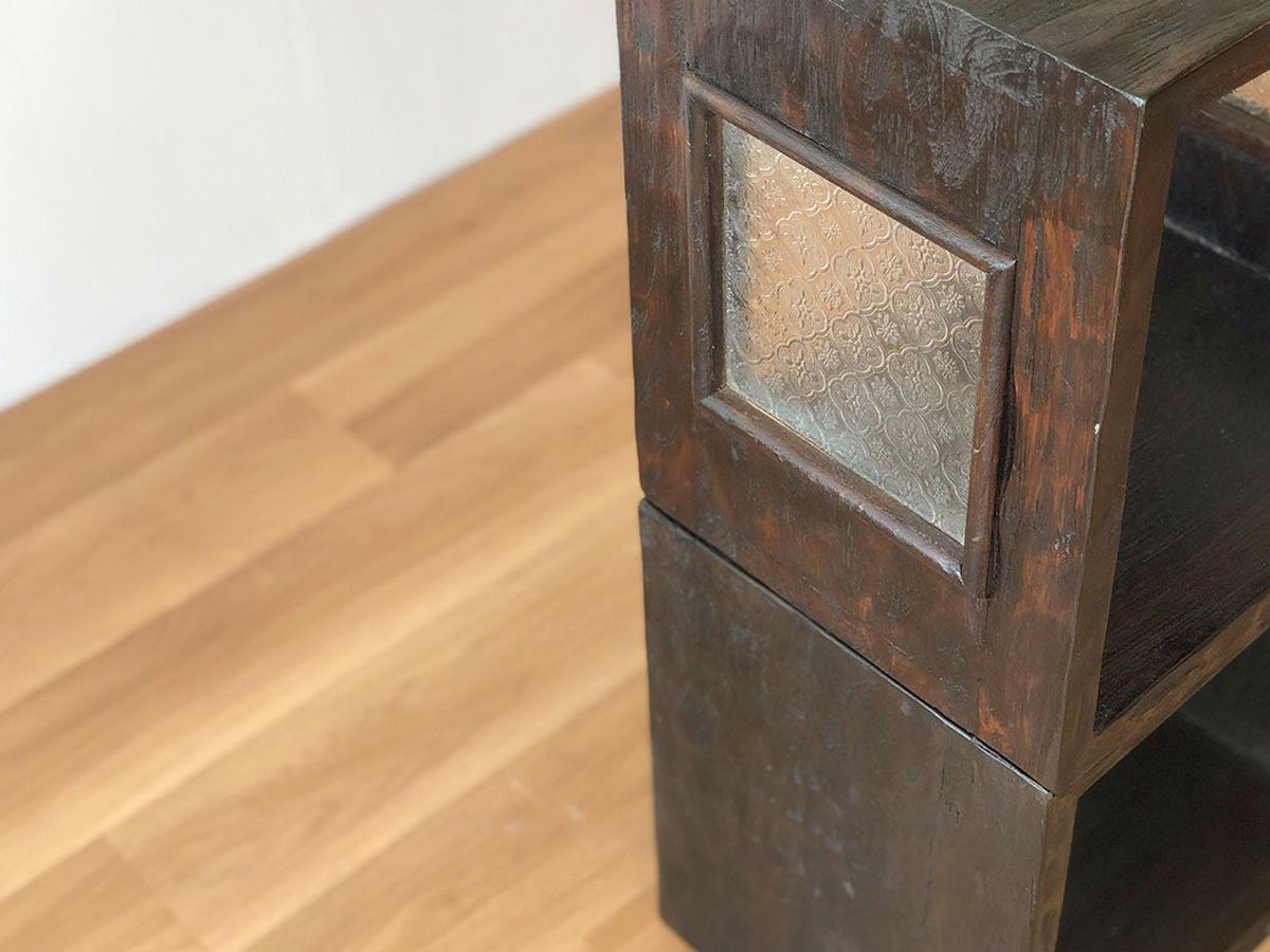 【カジャ/KAJA / GOODS】のUKKO Old Teak Wood Cube Box / ウッコ チーク古材 キューブボックス サイドガラスタイプ 人気、トレンドファッション・服の通販 founy(ファニー) 　おすすめ　Recommend　ガラス　Glass　ボックス　Box　ホーム・キャンプ・アウトドア・お取り寄せ　Home,Garden,Outdoor,Camping Gear　家具・インテリア　Furniture　収納家具・キャビネット　Storage Furniture　ラック・シェルフ　Rack Shelf　other-5|ID: prp329100004048863 ipo3291000000031461006
