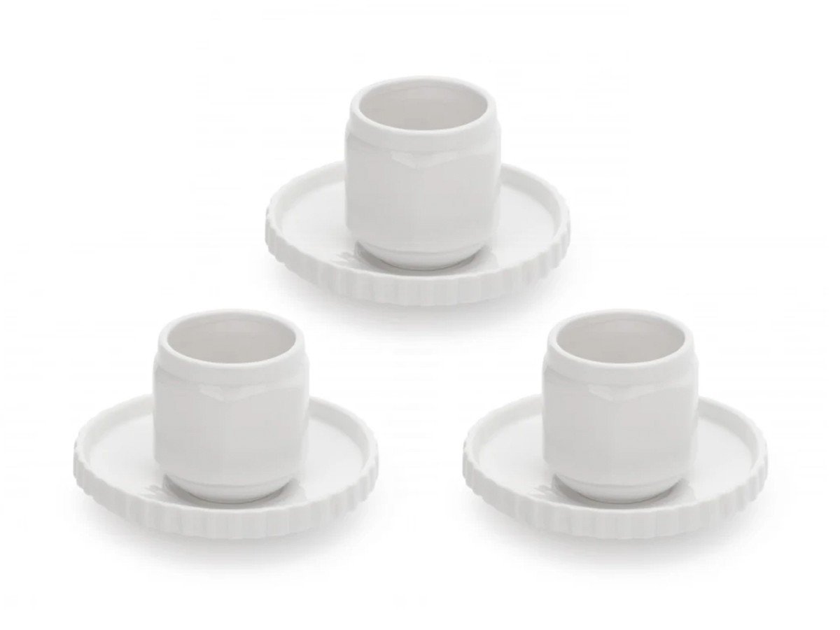 【ディーゼルリビング ウィズ セレッティ/DIESEL LIVING with SELETTI / GOODS】のMACHINE COLLECTION COFFEE CUT WITH SAUCER SET 3 / マシンコレクション コーヒーカップ&ソーサー 3点セット 人気、トレンドファッション・服の通販 founy(ファニー) 　イタリア　Italy　コレクション　Collection　ダメージ　Damage　テーブル　Table　モチーフ　Motif　 other-1|ID: prp329100004052032 ipo3291000000027229964