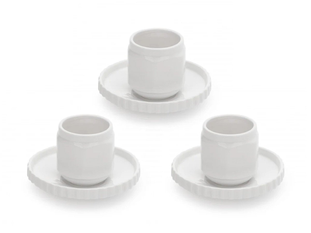 【ディーゼルリビング ウィズ セレッティ/DIESEL LIVING with SELETTI / GOODS】のMACHINE COLLECTION COFFEE CUT WITH SAUCER SET 3 / マシンコレクション コーヒーカップ&ソーサー 3点セット 人気、トレンドファッション・服の通販 founy(ファニー) 　イタリア　Italy　コレクション　Collection　ダメージ　Damage　テーブル　Table　モチーフ　Motif　 other-1|ID: prp329100004052032 ipo3291000000030171426