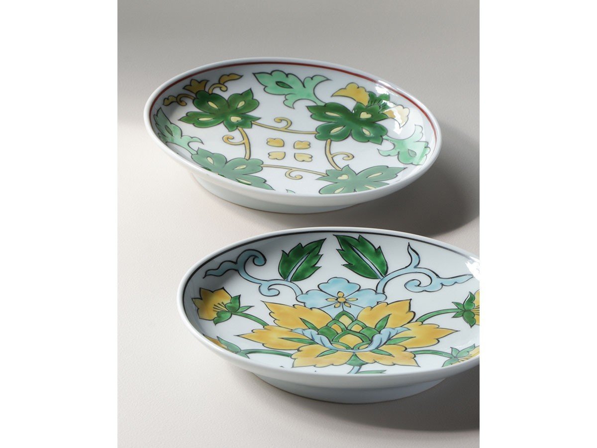 【源右衛門窯/Gen Emon Kiln / GOODS】の赤絵更紗唐花紋 楕円皿・小 / 赤絵更紗唐花紋 No.4 楕円皿・小 人気、トレンドファッション・服の通販 founy(ファニー) 　インド　India　オーバル　Oval　皿　Dish　テーブル　Table　デザート　Dessert　パーティ　Party　フォルム　Form　プレート　Plate　送料無料　Free Shipping　other-2|ID: prp329100004052906 ipo3291000000031473453