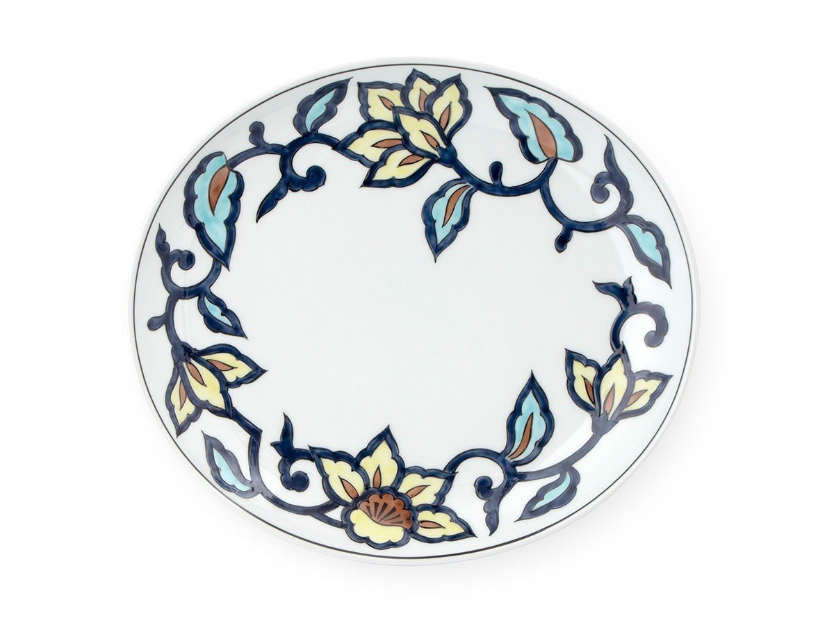 【源右衛門窯/Gen Emon Kiln / GOODS】の赤絵更紗唐花紋 楕円皿・大 / 赤絵更紗唐花紋 No.2 楕円皿・大 インテリア・キッズ・メンズ・レディースファッション・服の通販 founy(ファニー) 　インド　Indian Textile　オーバル　Oval Design　皿　Plate, Dish　テーブル　Table, Dining Table　パーティ　Party, Party Style　フォルム　Silhouette, Form　プレート　Plate, Dish　送料無料　Free Shipping　-|ID: prp329100004052914 ipo3291000000035326479