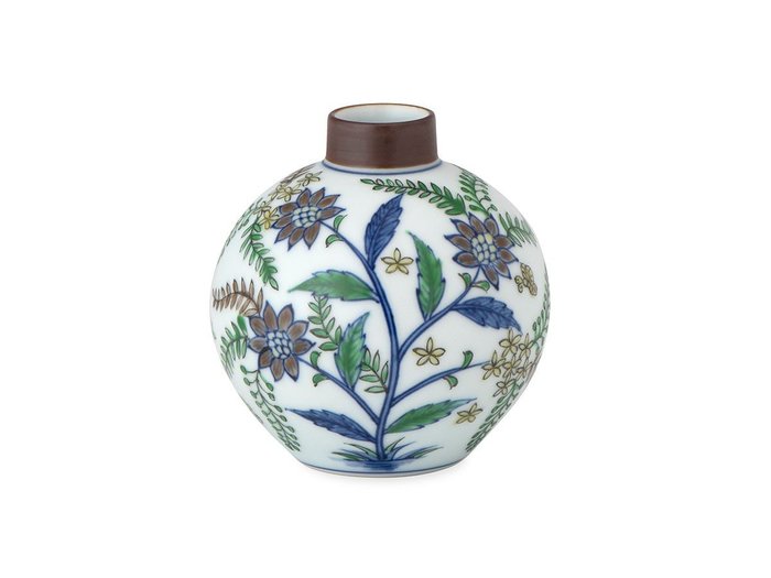 【源右衛門窯/Gen Emon Kiln / GOODS】の染錦更紗手花蝶文 小花瓶 / 染錦更紗手花蝶文 小花瓶 インテリア・キッズ・メンズ・レディースファッション・服の通販 founy(ファニー) https://founy.com/ インド India 手描き Hand Drawn フォルム Form フラワー Flower モチーフ Motif 送料無料 Free Shipping ホーム・キャンプ・アウトドア・お取り寄せ Home,Garden,Outdoor,Camping Gear 家具・インテリア Furniture その他 インテリア雑貨、家具 Furniture, Interior, Others |ID: prp329100004052981 ipo3291000000030171366