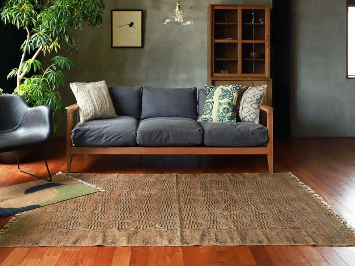 【アデペシュ/a.depeche / GOODS】のMANERE cotton rug soil / マニエール コットン ラグ ソイル 人気、トレンドファッション・服の通販 founy(ファニー) 　送料無料　Free Shipping　インド　India　テーブル　Table　ブロック　Block　プリント　Print　モダン　Modern　ホーム・キャンプ・アウトドア・お取り寄せ　Home,Garden,Outdoor,Camping Gear　家具・インテリア　Furniture　その他 インテリア雑貨、家具　Furniture, Interior, Others　other-2|ID: prp329100004054861 ipo3291000000031473429