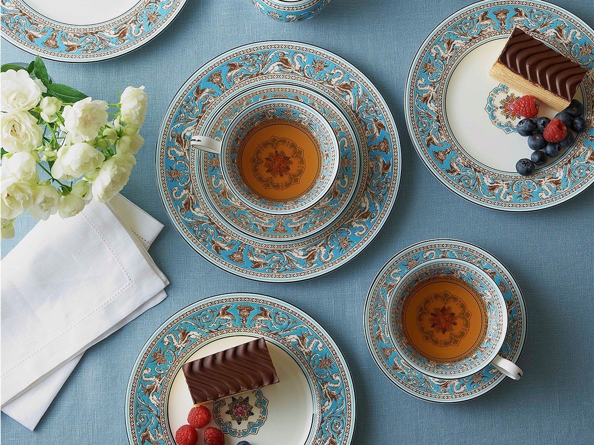【ウェッジウッド/WEDGWOOD / GOODS】のFLORENTINE TURQUOISE TEACUP & SAUCER / フロレンティーン ターコイズ ティーカップ & ソーサー ピオニー 人気、トレンドファッション・服の通販 founy(ファニー) 　送料無料　Free Shipping　ターコイズ　Turquoise　テーブル　Table　パターン　Pattern　フォーマル　Formal　ボーダー　Border　モチーフ　Motif　other-3|ID: prp329100004060770 ipo3291000000031473153
