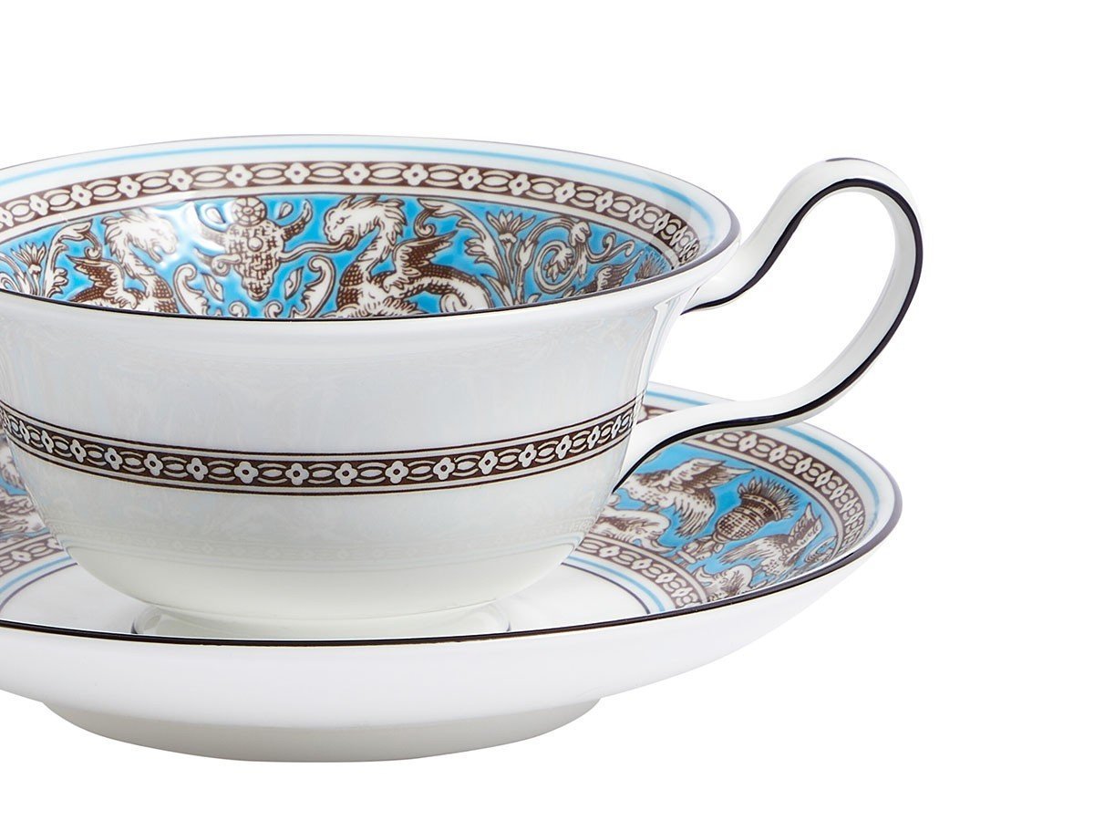 【ウェッジウッド/WEDGWOOD / GOODS】のFLORENTINE TURQUOISE TEACUP & SAUCER / フロレンティーン ターコイズ ティーカップ & ソーサー ピオニー 人気、トレンドファッション・服の通販 founy(ファニー) 　送料無料　Free Shipping　ターコイズ　Turquoise　テーブル　Table　パターン　Pattern　フォーマル　Formal　ボーダー　Border　モチーフ　Motif　other-5|ID: prp329100004060770 ipo3291000000031473155