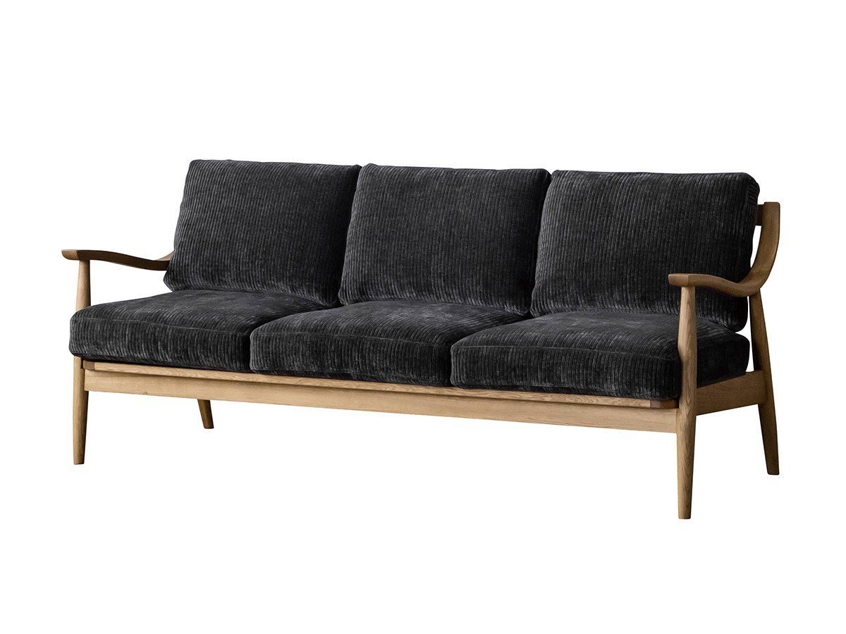 【イージーライフ/Easy Life / GOODS】のARNE SOFA 3P / アルネソファ 3人掛け フェザータイプ(ジャガード) インテリア・キッズ・メンズ・レディースファッション・服の通販 founy(ファニー) 　ウッド　Wooden Design　オイル　Body Oil　ヴィンテージ　Vintage Style　クッション　Cushion, Throw Pillow　タオル　Towel, Bath Towel　フィット　Fit, Slim Fit　フェザー　Feather, Feather Detail　フォーム　Form　フレーム　Frame, Outline　リラックス　Relax, Relaxed Fit　ホーム・キャンプ・アウトドア・お取り寄せ　Home Living / Home & Lifestyle / Camping Gear / Outdoor Camping　家具・インテリア　Home Furniture & Interior. Stylish & Functional Living Spaces　ソファー　Couches & Sofas　張地:スモークブラック|ID: prp329100004079617 ipo3291000000030170357