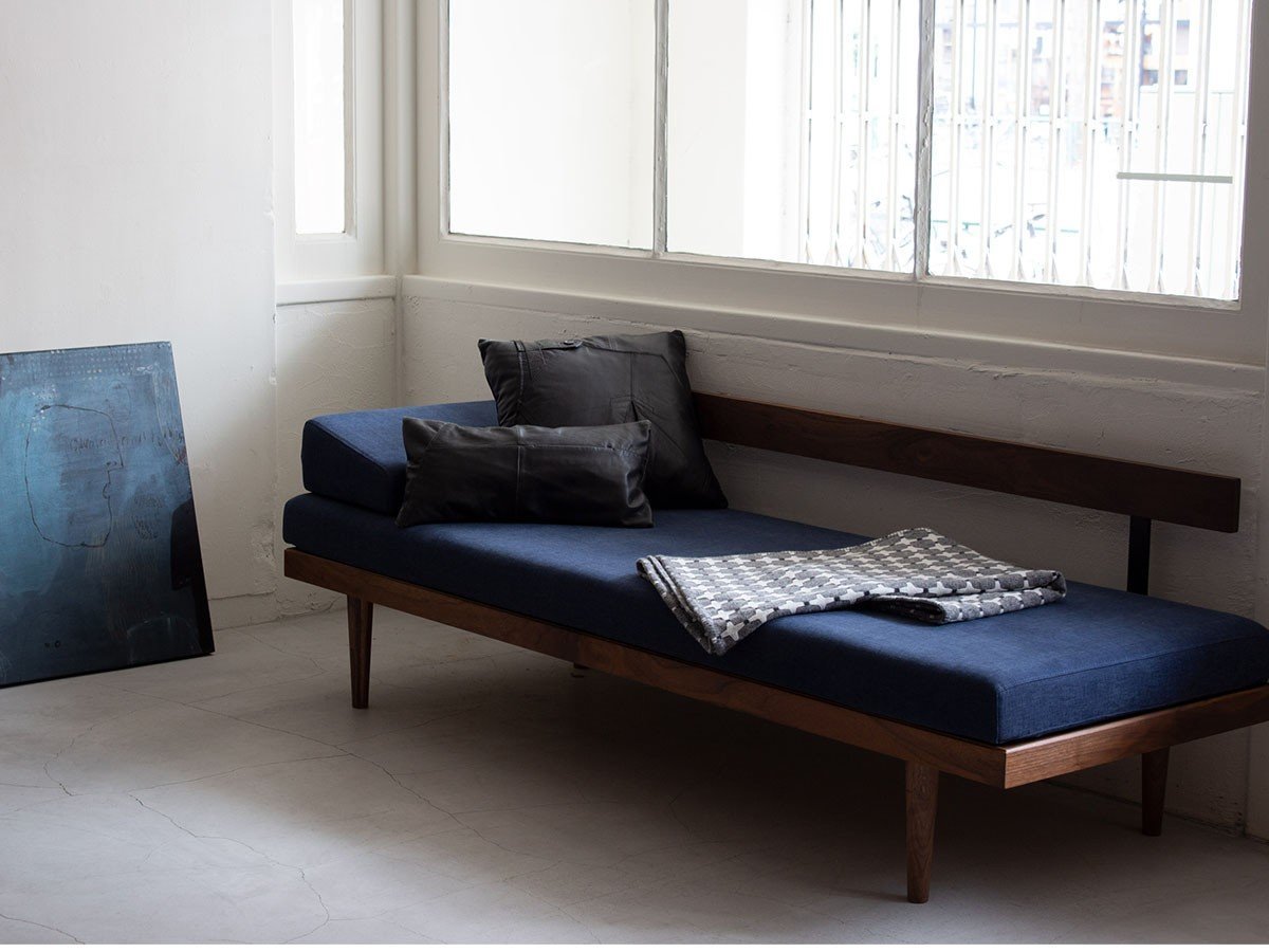 【カーフ/karf / GOODS】のModular Sofa Bed W1600 Type A / モジュラー ソファベッド 幅160cm タイプA インテリア・キッズ・メンズ・レディースファッション・服の通販 founy(ファニー) 　テーブル　Table　バランス　Balance　フラット　Flat　フレーム　Flame　モダン　Modern　ホーム・キャンプ・アウトドア・お取り寄せ　Home,Garden,Outdoor,Camping Gear　家具・インテリア　Furniture　ソファー　Sofa　ウッド:ウォールナット、脚部:ウォールナット、サイドクッション:1点|ID: prp329100004082343 ipo3291000000027599283