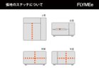 【マスターウォール/MASTERWAL / GOODS】のCOMPOSIT SYSTEM SOFA / コンポジット システムソファ ワンアーム130 張地にレザーをご選択の場合、上図の点線の位置にステッチが入ります。|ID:prp329100004083731