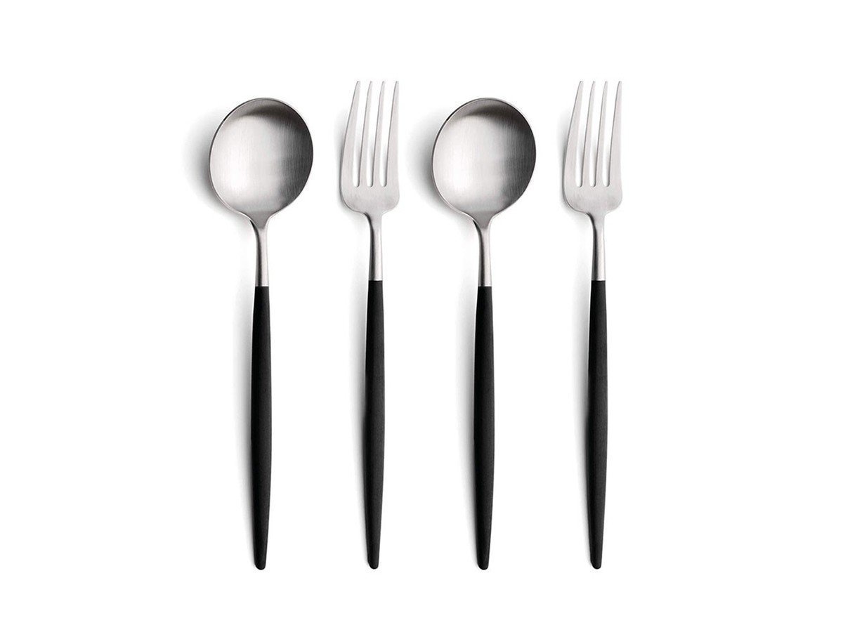 【クチポール/Cutipol / GOODS】のGOA Cutlery Set / ゴア ディナー4本セット(ブラック × シルバー) 人気、トレンドファッション・服の通販 founy(ファニー) 　シルバー　Silver　シンプル　Simple　テーブル　Table　フォルム　Form　モダン　Modern　 other-1|ID: prp329100004083745 ipo3291000000027619772