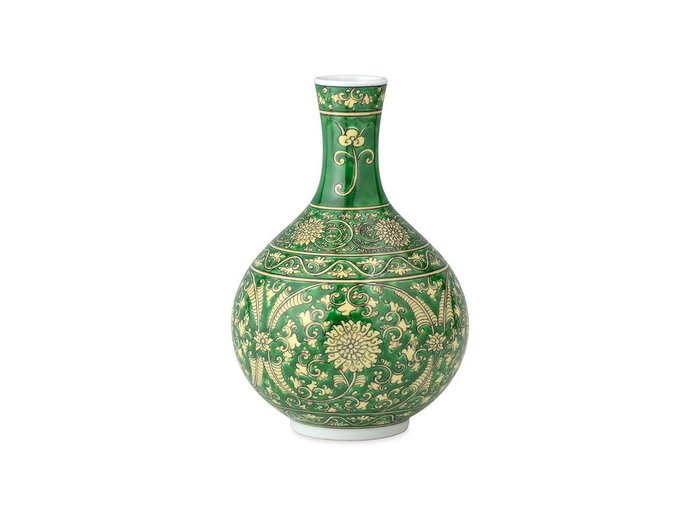 【源右衛門窯/Gen Emon Kiln / GOODS】の黄緑彩兜唐草 花瓶・大 / 黄緑彩兜唐草 花瓶・大 インテリア・キッズ・メンズ・レディースファッション・服の通販 founy(ファニー) https://founy.com/ 送料無料 Free Shipping フォルム Form フラワー Flower ホーム・キャンプ・アウトドア・お取り寄せ Home,Garden,Outdoor,Camping Gear 家具・インテリア Furniture その他 インテリア雑貨、家具 Furniture, Interior, Others |ID: prp329100004085075 ipo3291000000030169612