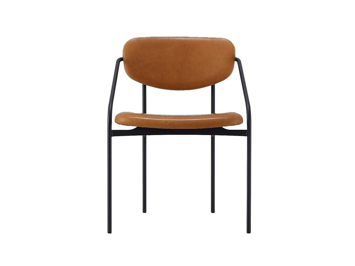 【杉山製作所/Sugiyama Seisakusho / GOODS】のCrank Side Chair / クランク サイドチェア インテリア・キッズ・メンズ・レディースファッション・服の通販 founy(ファニー) 　送料無料　Free Shipping　キャップ　Cap　フレーム　Flame　ワーク　Work　ホーム・キャンプ・アウトドア・お取り寄せ　Home,Garden,Outdoor,Camping Gear　家具・インテリア　Furniture　チェア・椅子　Chair　ダイニングチェア　Dining Chair　張地:AGCA エージングレザーキャメル(Bランク)、フレームサンドブラック|ID: prp329100004115003 ipo3291000000028035247