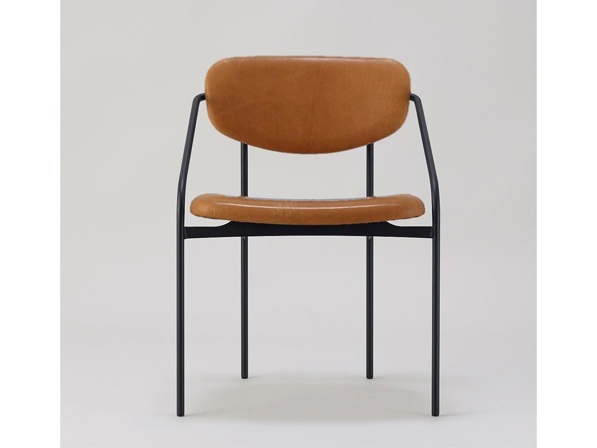 【杉山製作所/Sugiyama Seisakusho / GOODS】のCrank Side Chair / クランク サイドチェア インテリア・キッズ・メンズ・レディースファッション・服の通販 founy(ファニー) 　送料無料　Free Shipping　キャップ　Cap　フレーム　Flame　ワーク　Work　ホーム・キャンプ・アウトドア・お取り寄せ　Home,Garden,Outdoor,Camping Gear　家具・インテリア　Furniture　チェア・椅子　Chair　ダイニングチェア　Dining Chair　張地:AGCA エージングレザーキャメル(Bランク)、フレームサンドブラック|ID: prp329100004115003 ipo3291000000028035254