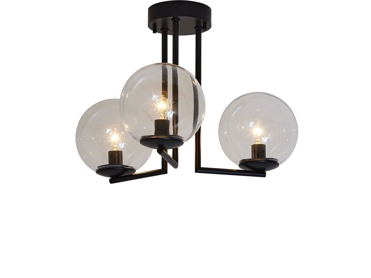 【スミカ/SUMICA / GOODS】のGRAPE 170 / グレープ 170 シーリングライト 3灯 インテリア・キッズ・メンズ・レディースファッション・服の通販 founy(ファニー) 　送料無料　Free Shipping　エレガント 上品　Elegant　ガラス　Glass, Glassware　シンプル　Simple, Minimal　ホーム・キャンプ・アウトドア・お取り寄せ　Home Living / Home & Lifestyle / Camping Gear / Outdoor Camping　家具・インテリア　Home Furniture & Interior. Stylish & Functional Living Spaces　ライト・照明　Lamps & Lighting Fixtures　シーリングライト・天井照明　Ceiling Light / Flush Mount Light　ホーム・キャンプ・アウトドア・お取り寄せ　Home Living / Home & Lifestyle / Camping Gear / Outdoor Camping　家具・インテリア　Home Furniture & Interior. Stylish & Functional Living Spaces　ライト・照明　Lamps & Lighting Fixtures　シャンデリア・クリスタル照明　Chandelier / Crystal Ceiling Light　黒色メラミン焼付塗装 / クリアガラス|ID: prp329100004123529 ipo3291000000036625104