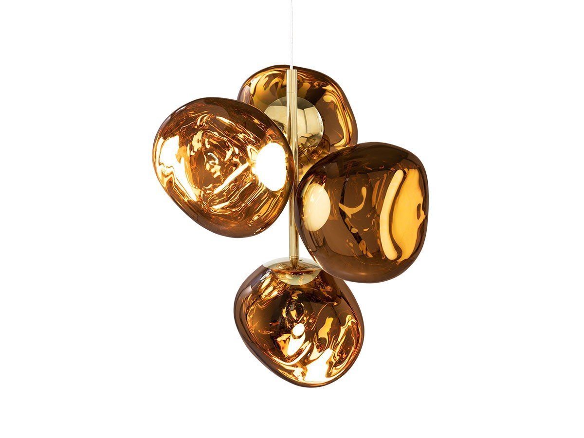 【トム ディクソン/Tom Dixon / GOODS】のMelt Mini Chandelier / メルト ミニ シャンデリア インテリア・キッズ・メンズ・レディースファッション・服の通販 founy(ファニー) 　送料無料　Free Shipping　ガラス　Glass　コレクション　Collection　コンパクト　Compact　ハンド　Hand　ホーム・キャンプ・アウトドア・お取り寄せ　Home,Garden,Outdoor,Camping Gear　家具・インテリア　Furniture　ライト・照明　Lighting & Light Fixtures　シャンデリア　Chandelier　ゴールド|ID: prp329100004141490 ipo3291000000028426354