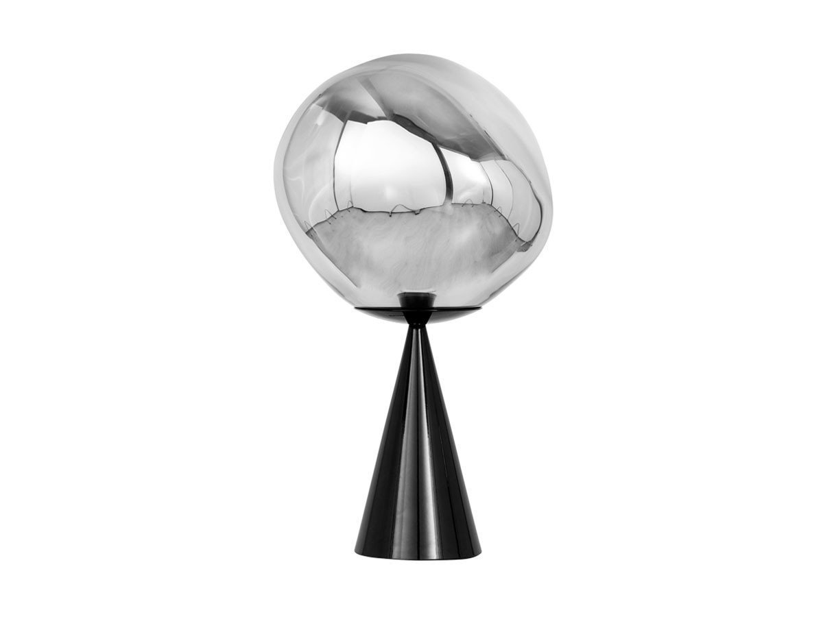 【トム ディクソン/Tom Dixon / GOODS】のMelt Cone Fat Table / メルト コーンファット テーブルライト インテリア・キッズ・メンズ・レディースファッション・服の通販 founy(ファニー) 　ガラス　Glass　コレクション　Collection　シェイプ　Shape　テーブル　Table　ハンド　Hand　バランス　Balance　送料無料　Free Shipping　ホーム・キャンプ・アウトドア・お取り寄せ　Home,Garden,Outdoor,Camping Gear　家具・インテリア　Furniture　ライト・照明　Lighting & Light Fixtures　デスクライト・テーブルライト　Desk Light/Table Light　シェードクローム、ベースブラック(消灯時)|ID: prp329100004141510 ipo3291000000028426469