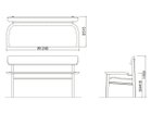 【フライミー ヴェール/FLYMEe vert / GOODS】のBENCH / 背付きベンチ #117254 「幅124cm」寸法図|ID: prp329100004157743 ipo3291000000028667246