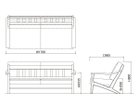 【フライミー ヴェール/FLYMEe vert / GOODS】のSOFA / ソファ #117238 「3人掛け」寸法図|ID: prp329100004157759 ipo3291000000028667454