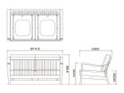 【フライミー ヴェール/FLYMEe vert / GOODS】のSOFA / ソファ #117193 「2人掛け」寸法図|ID: prp329100004157762 ipo3291000000028667470