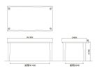 【フライミー ヴェール/FLYMEe vert / GOODS】のDINING TABLE / ダイニングテーブル #117329 「幅165cm」寸法図|ID:prp329100004157765