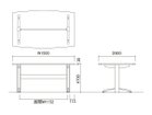 【フライミー ヴェール/FLYMEe vert / GOODS】のDINING TABLE / ダイニングテーブル #117282 「幅150cm」寸法図|ID: prp329100004157768 ipo3291000000028667512