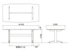 【フライミー ヴェール/FLYMEe vert / GOODS】のDINING TABLE / ダイニングテーブル #117282 「幅185cm」寸法図|ID: prp329100004157768 ipo3291000000028667514