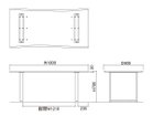 【フライミー ヴェール/FLYMEe vert / GOODS】のDINING TABLE / ダイニングテーブル #117225 「幅180cm」寸法図|ID:prp329100004157774