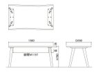 【フライミー ヴェール/FLYMEe vert / GOODS】のDINING TABLE / ダイニングテーブル #117222 「幅150cm」寸法図|ID: prp329100004157775 ipo3291000000028667556