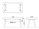 【フライミー ヴェール/FLYMEe vert / GOODS】のDINING TABLE / ダイニングテーブル #117222 「幅165cm」寸法図|ID: prp329100004157775 ipo3291000000028667557