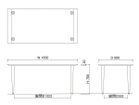 【フライミー ヴェール/FLYMEe vert / GOODS】のDINING TABLE / ダイニングテーブル #117190 「幅165 × 奥行80cm」寸法図|ID:prp329100004157778