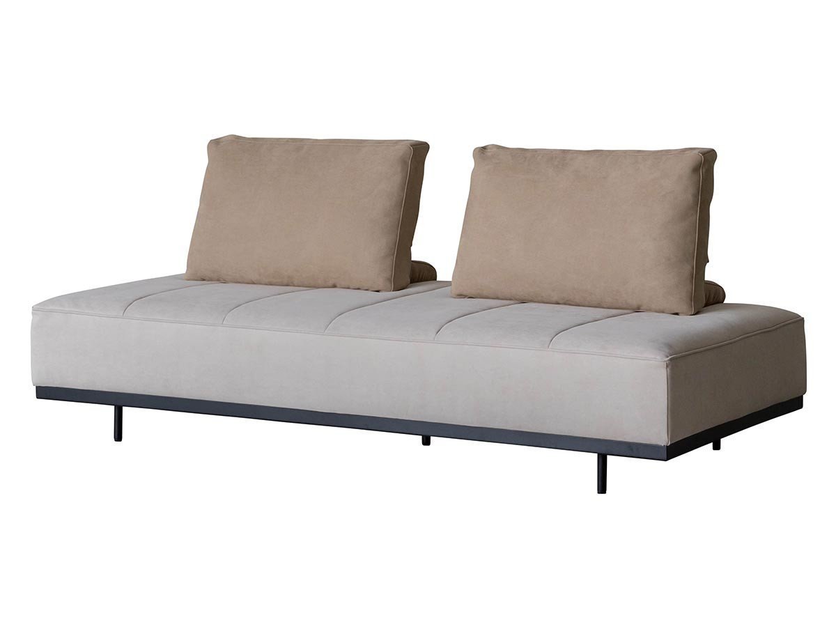 【オアシス/OASIS / GOODS】のGLOW SOFA / グロー ソファ 3人掛けベース + 背クッション2点 インテリア・キッズ・メンズ・レディースファッション・服の通販 founy(ファニー) 　クッション　Cushion　スウェード　Suede　バランス　Balance　フラット　Flat　モコモコ　Fluffy　モダン　Modern　ホーム・キャンプ・アウトドア・お取り寄せ　Home,Garden,Outdoor,Camping Gear　家具・インテリア　Furniture　ソファー　Sofa　ベース張地:クリーム(スウェード調)、背クッション張地:サンド(スウェード調)|ID: prp329100004185926 ipo3291000000030165704