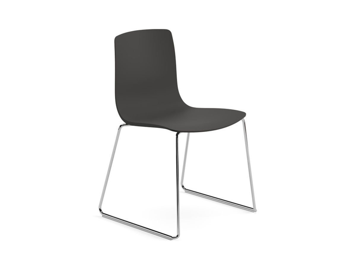 【アルペール/arper / GOODS】のAava 02 Armless Chair / アーバ 02 アームレスチェア スレッド脚 インテリア・キッズ・メンズ・レディースファッション・服の通販 founy(ファニー) 　送料無料　Free Shipping　クラシック　Classic, Timeless Style　フォルム　Silhouette, Form　ホーム・キャンプ・アウトドア・お取り寄せ　Home Living / Home & Lifestyle / Camping Gear / Outdoor Camping　家具・インテリア　Home Furniture & Interior. Stylish & Functional Living Spaces　チェア・椅子　Seating & Chairs　ダイニングチェア・木製チェア　Dining Chairs　シートブラック、脚部クロム|ID: prp329100004204143 ipo3291000000033528818