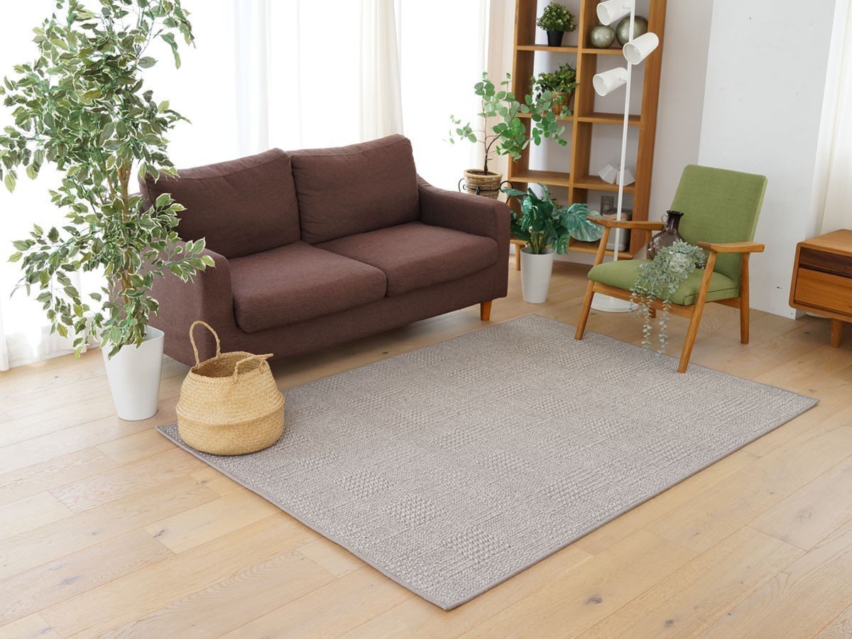 【フライミー ヴェール/FLYMEe vert / GOODS】のRug / ラグ #111500 インテリア・キッズ・メンズ・レディースファッション・服の通販 founy(ファニー) 　送料無料　Free Shipping　チェック　Check　ホーム・キャンプ・アウトドア・お取り寄せ　Home,Garden,Outdoor,Camping Gear　家具・インテリア　Furniture　その他 インテリア雑貨、家具　Furniture, Interior, Others　ベージュ|ID: prp329100004204146 ipo3291000000030164307