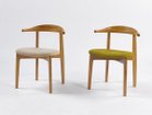 【テオリ/TEORI / GOODS】のF DINING CHAIR / エフ ダイニングチェア 左 / 張地:NC ベージュ(F1 ファブリック)、右 / 張地:スコーネ オリーブグリーン(F1|ID:prp329100004210400