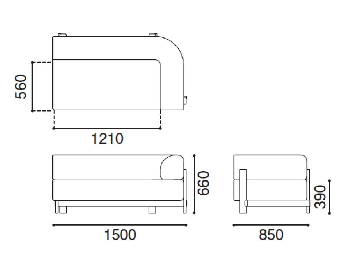 【カリモクニュースタンダード/KARIMOKU NEW STANDARD / GOODS】のELEPHANT SOFA 2-SEATER CORNER / エレファントソファー 2人掛 コーナー インテリア・キッズ・メンズ・レディースファッション・服の通販 founy(ファニー) 　エレガント 上品　Elegant　クッション　Cushion　コンパクト　Compact　シンプル　Simple　フォルム　Form　フォーム　Form　フレーム　Flame　ホーム・キャンプ・アウトドア・お取り寄せ　Home,Garden,Outdoor,Camping Gear　家具・インテリア　Furniture　ソファー　Sofa　「左肘」寸法図|ID: prp329100004214091 ipo3291000000029225826