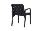 【アルテック/artek / GOODS】のARMCHAIR 45 / アームチェア 45(リネンウェビングテープ / レザーカバーアーム) 本商品の背座面は「リネンウェビングテープ(ブラック / ブルー)」仕様です。|ID:prp329100004215122